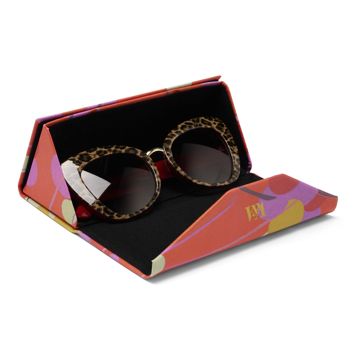 Arts & Science Balloon glasses case 茶色 Art Deco orange fold-flat glasses case | Fashion accessories | V&A